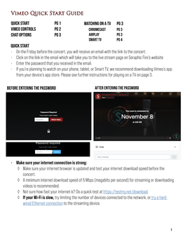 Vimeo Quick Start Guide