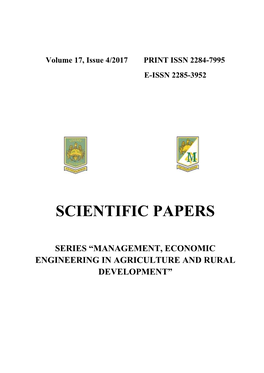 Issue 4/2017 PRINT ISSN 2284-7995 E-ISSN 2285-3952