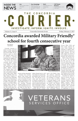 Concordia Awarded Military Friendly® School for Fourth Consecutive Year