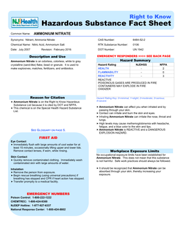 Ammonium Nitrate