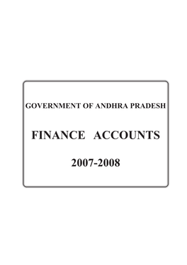 Andhra Pradesh, Finance Accounts, 2007-08