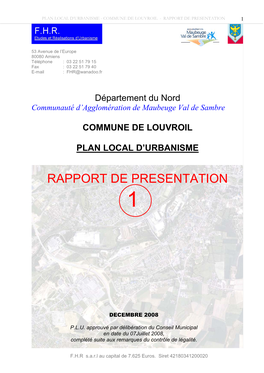 Rapport De Presentation 1