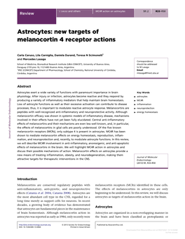 New Targets of Melanocortin 4 Receptor Actions