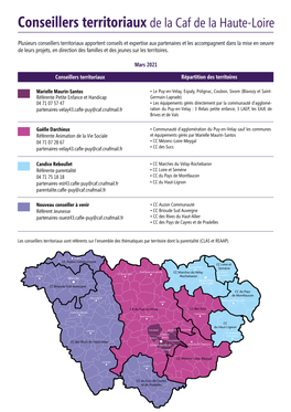 Conseillers Territoriaux De La Caf De La Haute-Loire