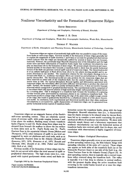 Nonlinear Viscoelasticity and the Formation of Transverse Ridges