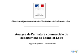 Analyse De L'armature Commerciale Du Département De Saône-Et-Loire