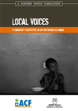 Local Voices a Community Perspective on Hiv and Hunger in Zambia
