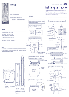 Mini Bag Have Fun with KOKKA Fabric!