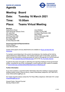 Agenda Document for Board, 16/03/2021