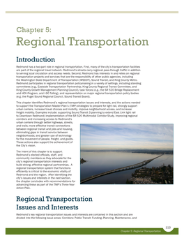 Chapter 5: Regional Transportation