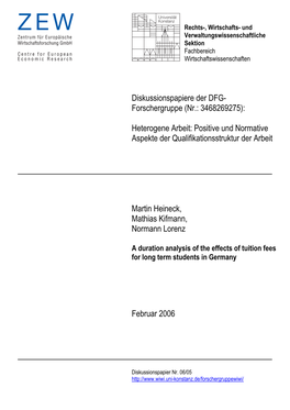 A Duration Analysis of the Effects of Tuition Fees for Long Term Students in Germany