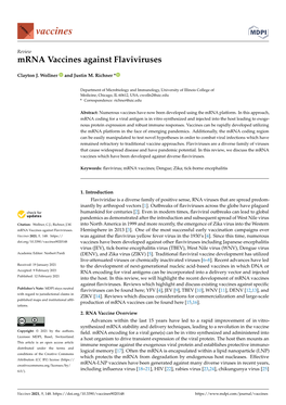 Mrna Vaccines Against Flaviviruses