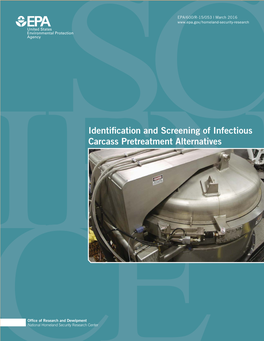 Identification and Screening of Infectious Carcass Pretreatment Alternatives