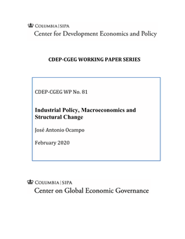 Industrial Policy, Macroeconomics and Structural Change