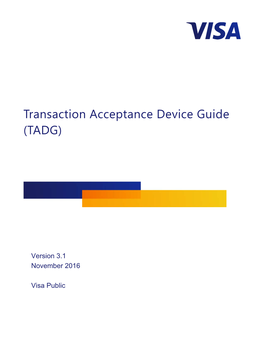 Transaction Acceptance Device Guide (TADG)