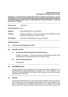 Argyll and Bute Council Development and Infrastructure Services