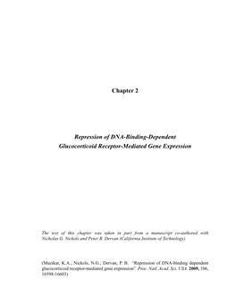 Chapter 2 Repression of DNA-Binding-Dependent