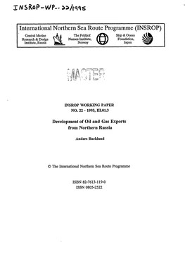 International Northern Sea Route Programme (INSROP)