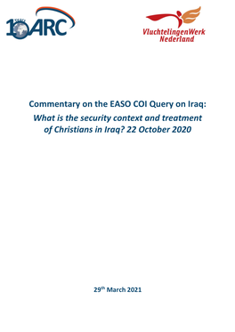 Commentary on the EASO COI Query on Iraq