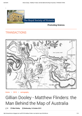 Gillian Dooley ­ Matthew Flinders: the Man Behind the Map of Australia | TRANSACTIONS