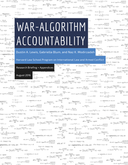 War-Algorithm Accountability