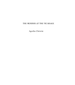 THE MURDER at the VICARAGE Agatha Christie