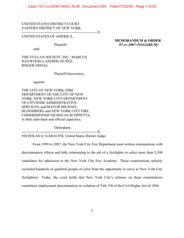 RLM Document 294 Filed 07/22/09 Page 1 of 93