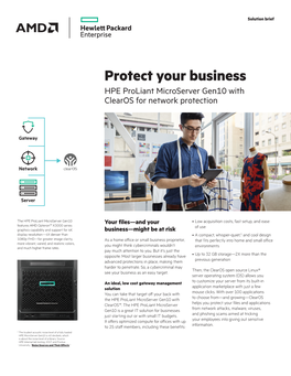 Protect Your Business on HPE Proliant Microserver Gen10 With