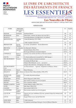 Repertoire Des Nouvelles De L'eure