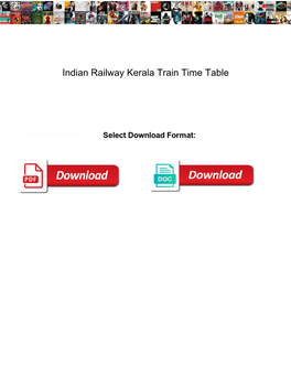 Indian Railway Kerala Train Time Table