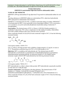 Odefsey Gilead Sciences Pty Ltd PM-2015-02479-1-2 Final 12 October 2017