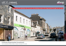 Liskeard Commercial Auction - 21St July 2020