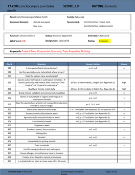 TAXON:Lonchocarpus Punctatus Kunth SCORE:3.0 RATING:Evaluate