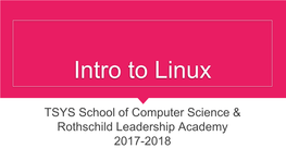 Intro to Linux (PDF)