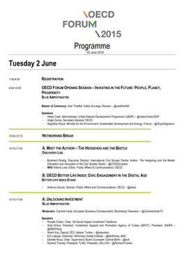 Programme 03 June 2015