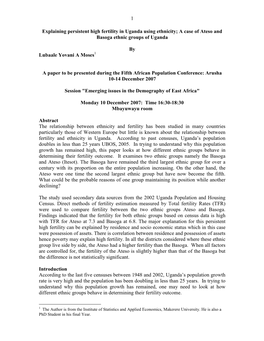 A Case of Ateso and Basoga Ethnic Groups of Uganda by Lubaale