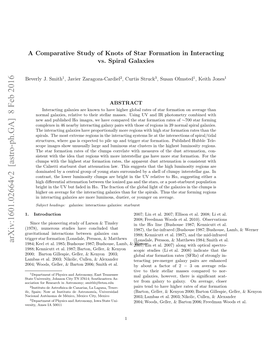 A Comparative Study of Knots of Star Formation in Interacting Vs. Spiral