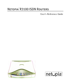 Configuration Options for Your Netopia R3100 ISDN Router