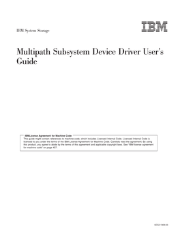 Multipath Subsystem Device Driver User's Guide