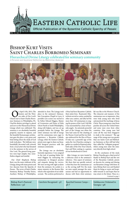 Eastern Catholic Life Official Publication of the Byzantine Catholic Eparchy of Passaic