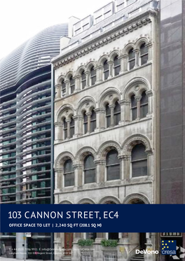 103 Cannon Street, Ec4 Office Space to Let | 2,240 Sq Ft (208.1 Sq M)