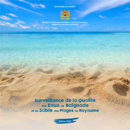 Rapport De Surveillance De La Qualité Des Eaux De Baignade Et Du Sable Des Plages Du