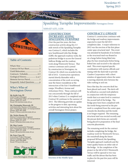 Newington Dover/Spaulding Turnpike Newsletter #5