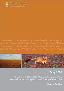 Kowari Monitoring in Sturts Stony Desert 2009
