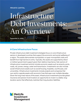 Infrastructure Debt Investments: an Overview