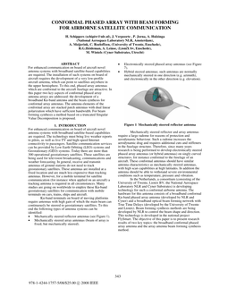 Conformal Phased Array with Beam Forming for Airborne Satellite Communication