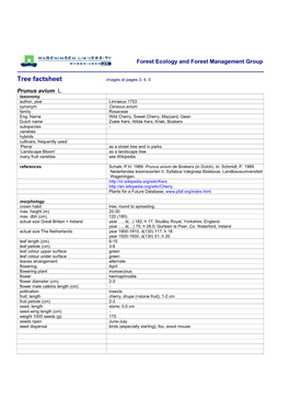 Tree Factsheet Images at Pages 3, 4, 5