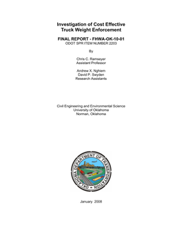Investigation of Cost Effective Truck Weight Enforcement