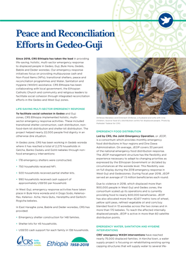 Peace and Reconciliation Efforts in Gedeo-Guji