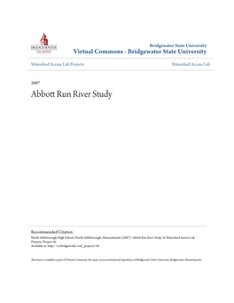 Abbott Run River Study